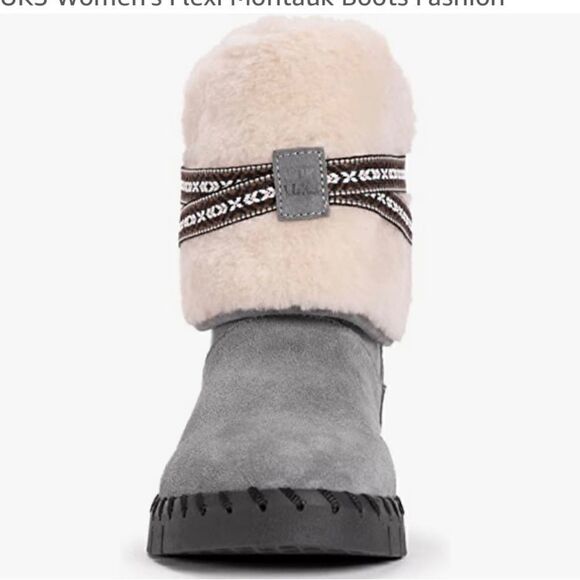 Muk Luks Women’s Flexi Montauk Gray Boots NWT - Picture 6 of 12
